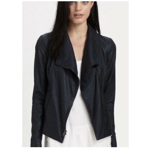 Vince scuba leather jacket (black) - Picture 2 of 2